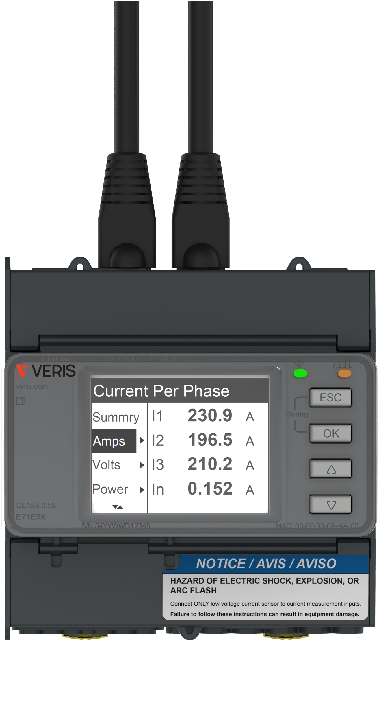 Veris E71E3AX Advanced Power Meter Veris E71E3AX Advanced Power Mete