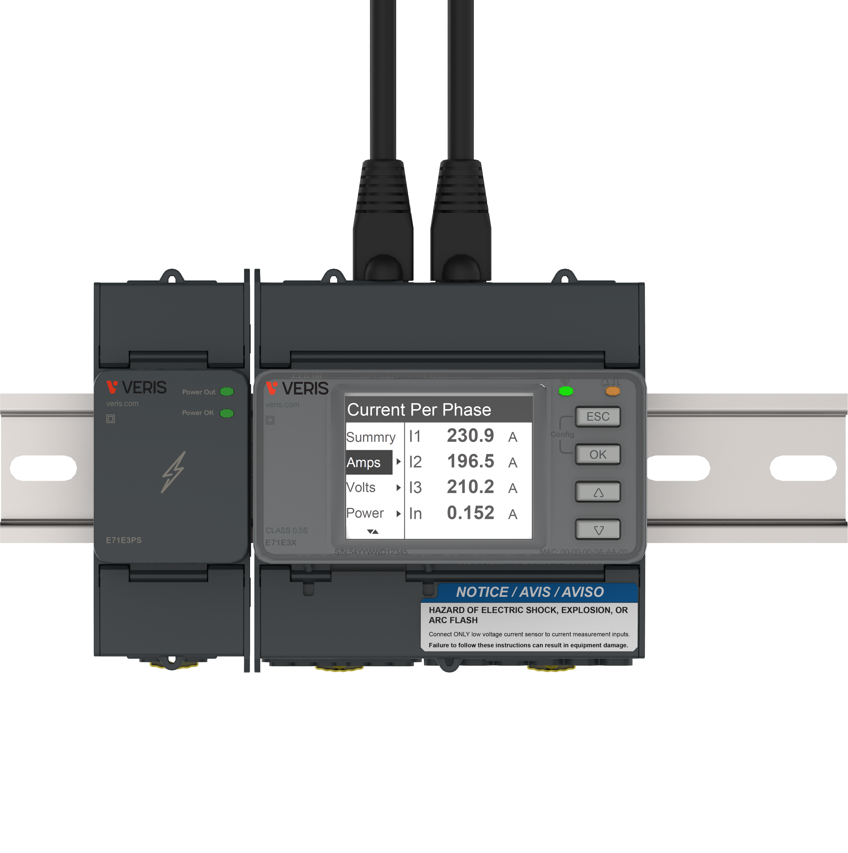 Veris E71E3 Advanced Power Meter